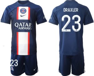 DRAXLER #23 Moški Nogometni dresi Paris Saint-Germain PSG Domači 2023 Kratek Rokav + Kratke hlače