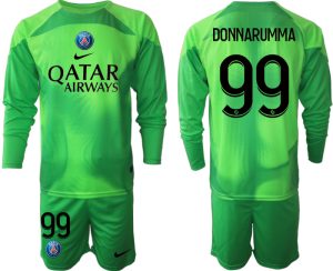 Moški Nogometni dresi kompleti Paris Saint-Germain Vratar Tretji 2023 zelena DONNARUMMA 99