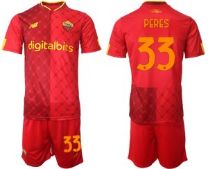 Moški Nogometni dresi AS Roma Domači 22-23 Kratek Rokav + Kratke hlače PERES 33
