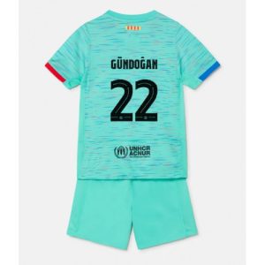 Otroški Nogometni dresi kompleti za otroke Barcelona Tretji 2023-24 Ilkay Gundogan 22